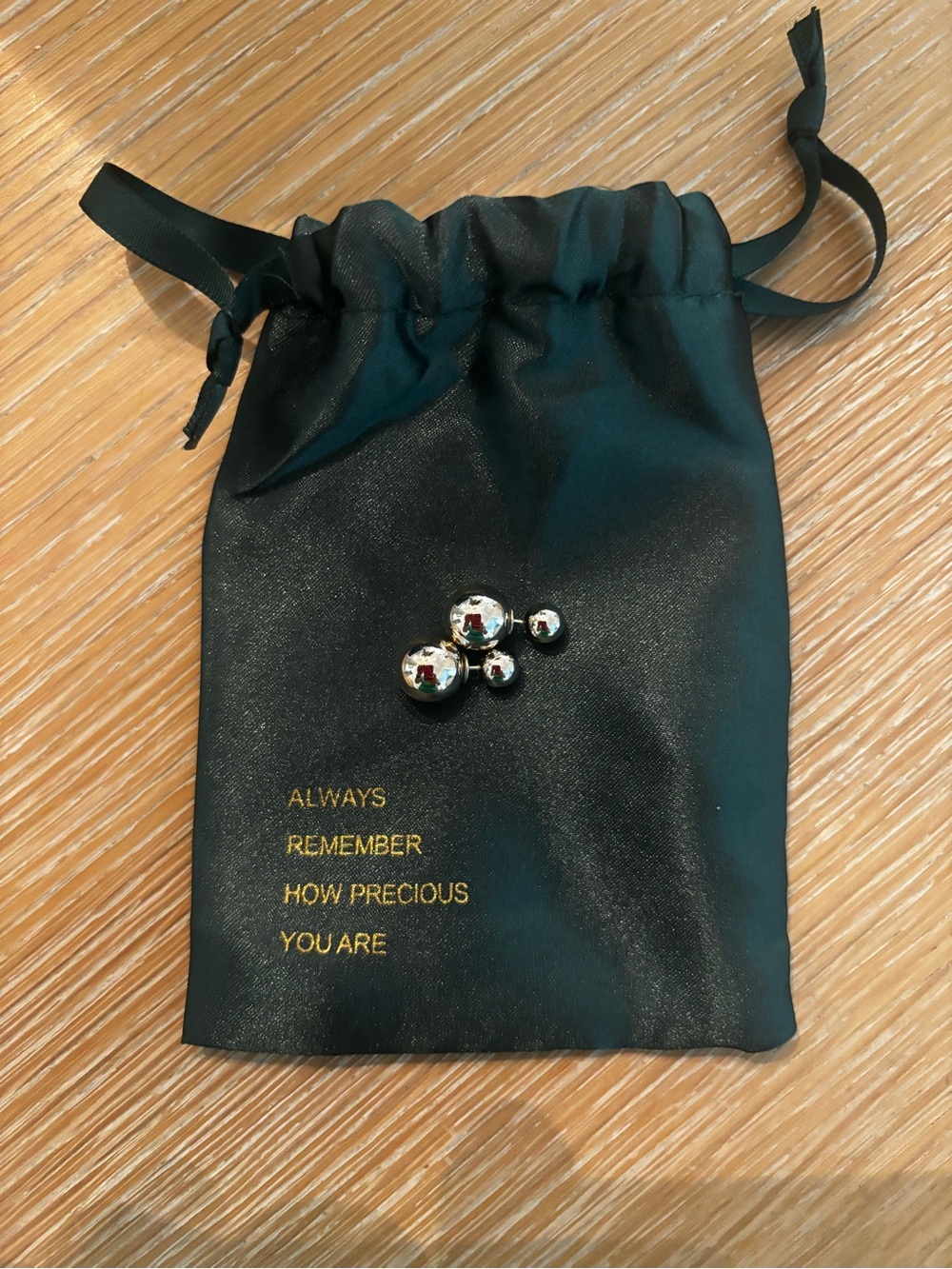 Double Silver Ball earrings